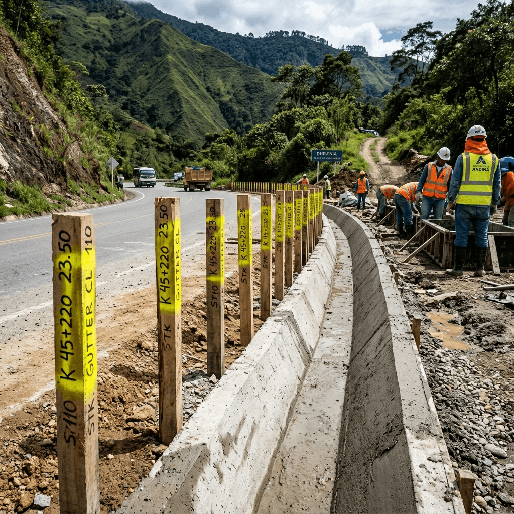 Replanteo vial de ejes y rasantes para proyectos de infraestructura de Invías